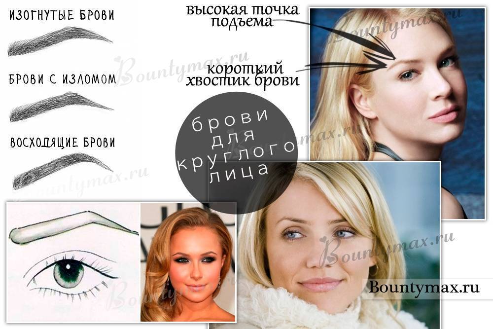 Идеальная форма бровей для круглого лица: фото, видео