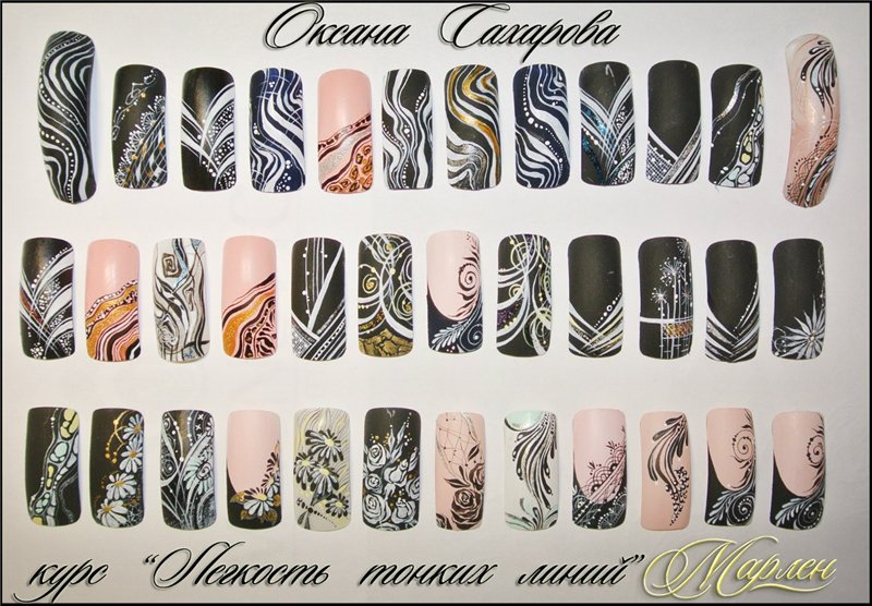Простые рисунки на ногтях: маникюр дома + 100 фото (2018)