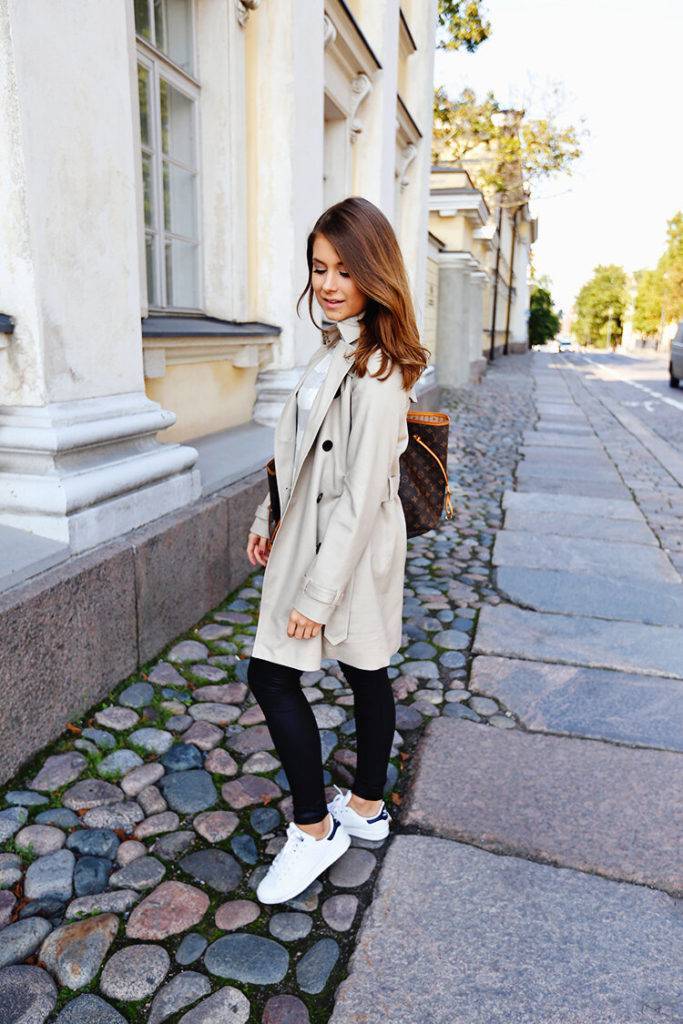 Образы с белыми кроссовками