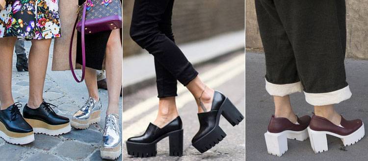 Модная обувь на толстой подошве