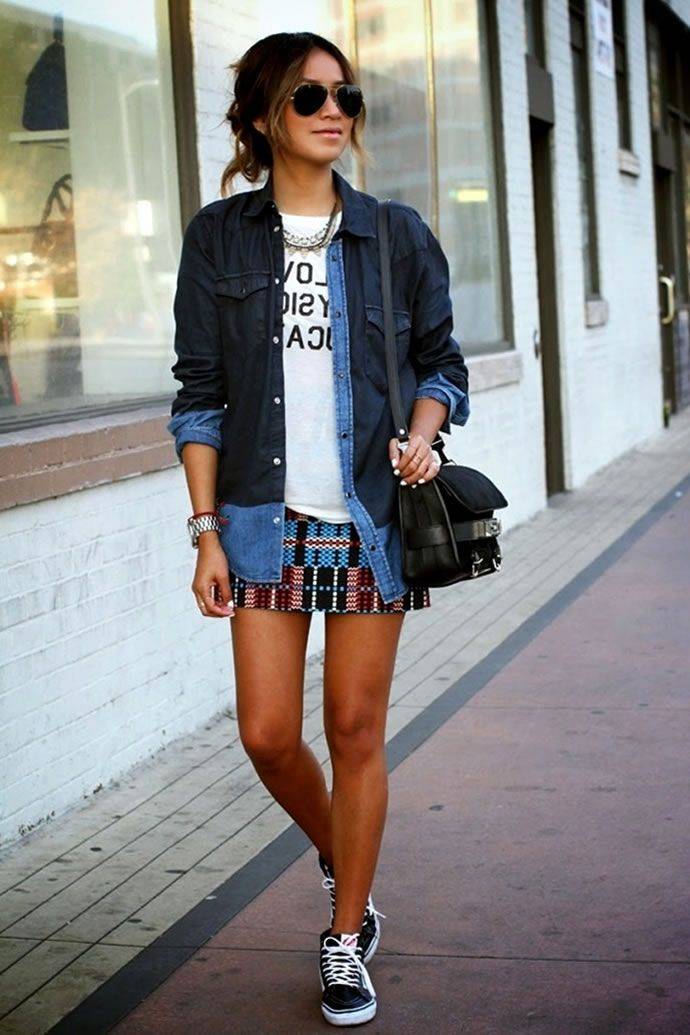 юбка с кедами