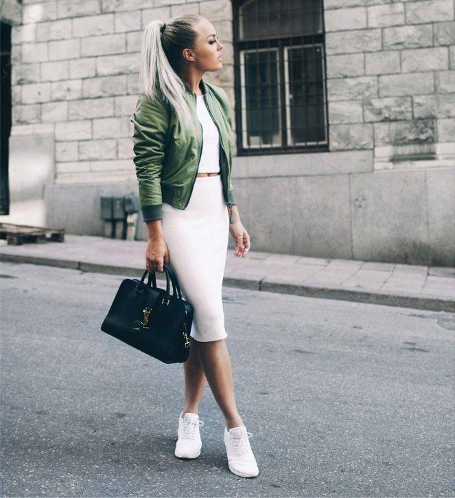 юбка с кедами