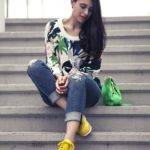 Жёлтые кеды с чем носить