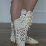 летние вязаные сапожки