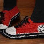 Тапочки-кеды крючком