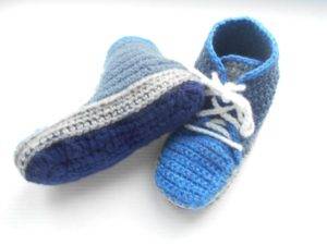 Тапочки-кеды крючком