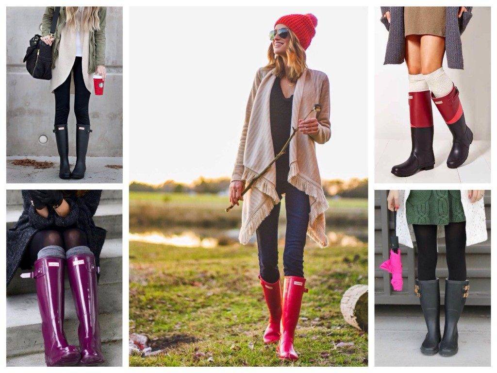 С чем носить резиновые сапоги