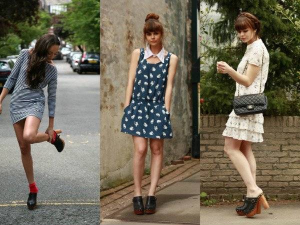 С чем носить сабо 