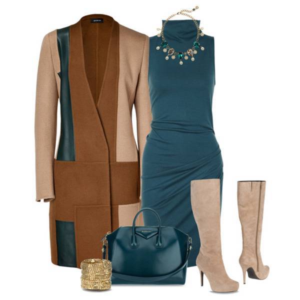 С чем носить бежевые сапоги