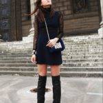 С чем носить чёрные сапоги