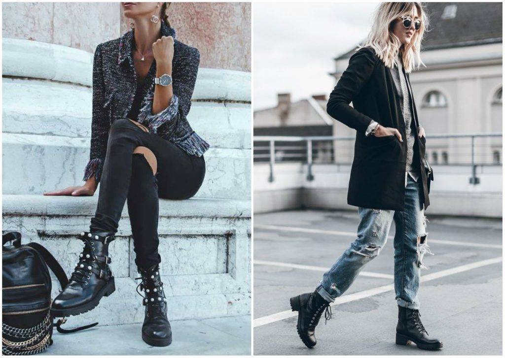 С чем носить грубые ботинки