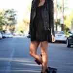 Как носить ботинки с платьем