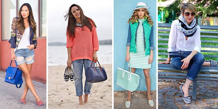 С чем носить женские эспадрильи