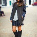 С чем носить сапоги-трубы (фото)