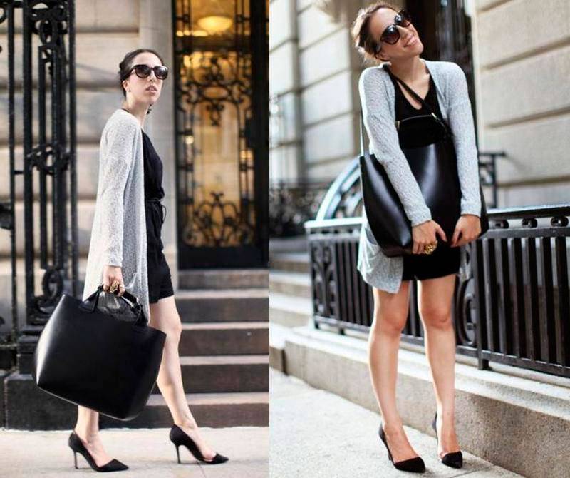 С чем носить чёрные туфли на каблуке 