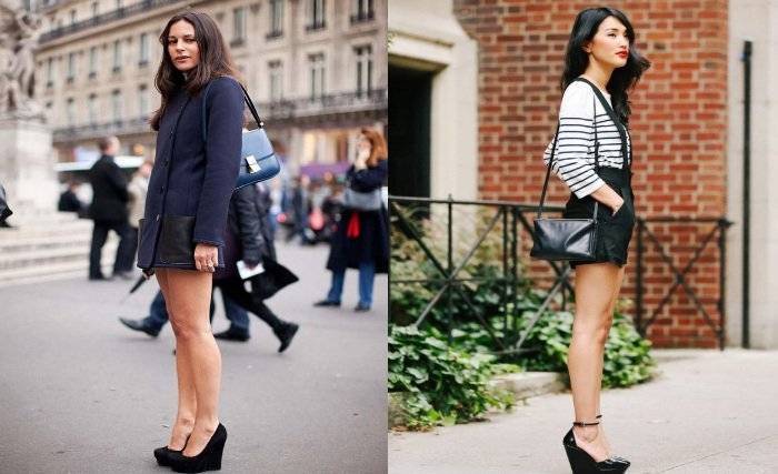 Туфли на танкетке: фото