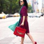 С чем носить красные туфли-лодочки