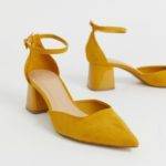 С чем носить туфли горчичного цвета