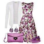 С чем носить фиолетовые туфли