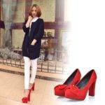 С чем носить туфли на толстом каблуке