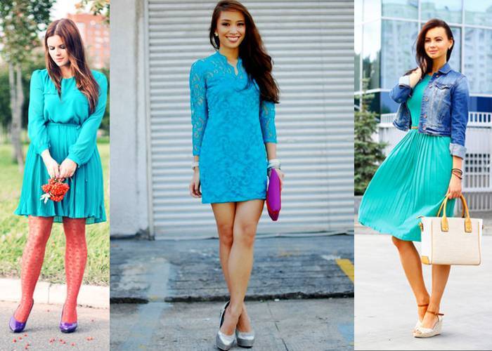Какие туфли подойдут к бирюзовому платью