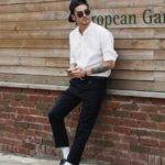 Белые носки под чёрные туфли и брюки