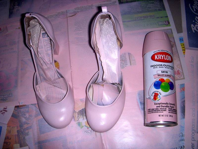 Как покрасить туфли