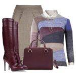 С чем носить бордовые сапоги