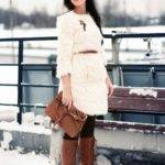 С какими сапогами носить белую шубу