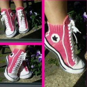 Тапочки-кеды спицами