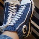 Тапочки-кеды спицами