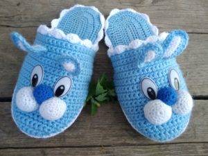 Детские тапочки крючком
