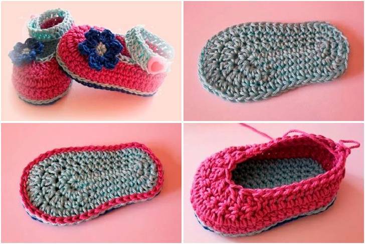 Детские тапочки крючком
