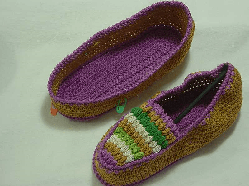 Тапочки-мокасины крючком