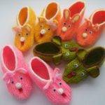 Детские тапочки спицами