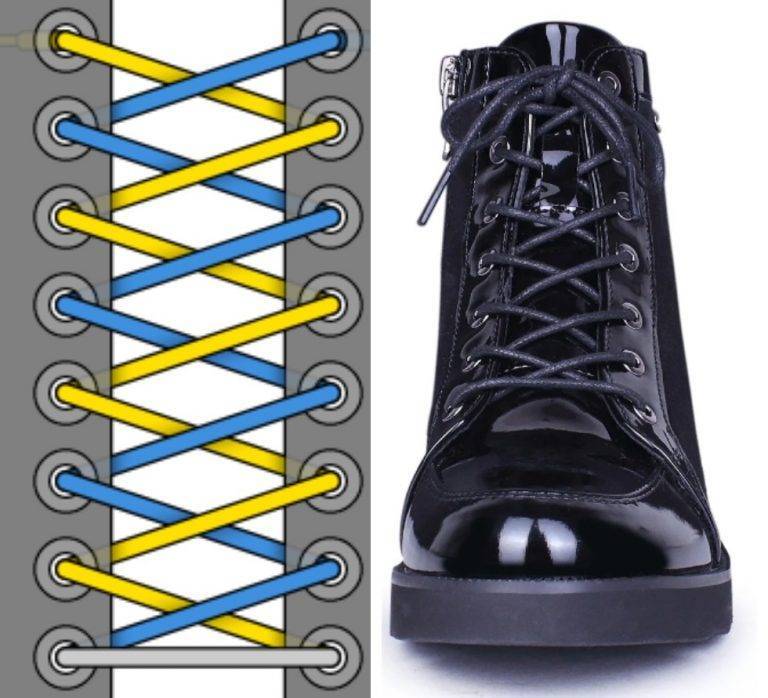 Шнуровка ботинок: варианты