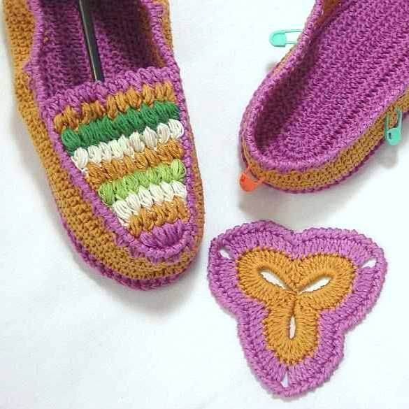 Тапочки-мокасины крючком