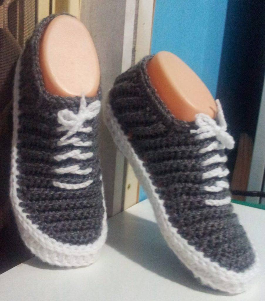 Как вязать спицами мужские кеды