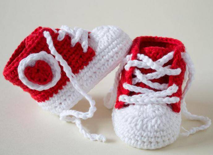 Кеды спицами для малыша: описание