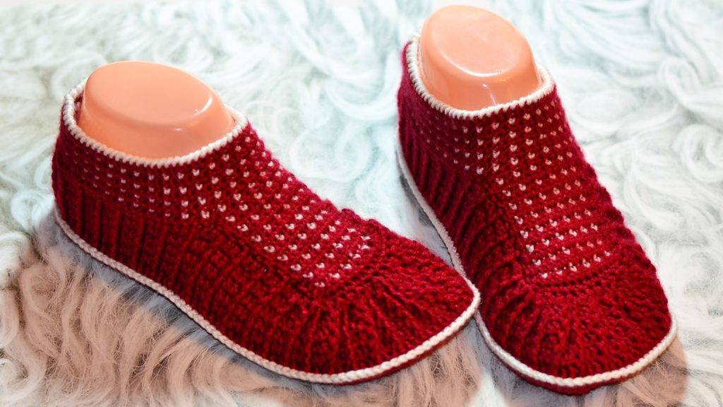 Тапочки-следки крючком