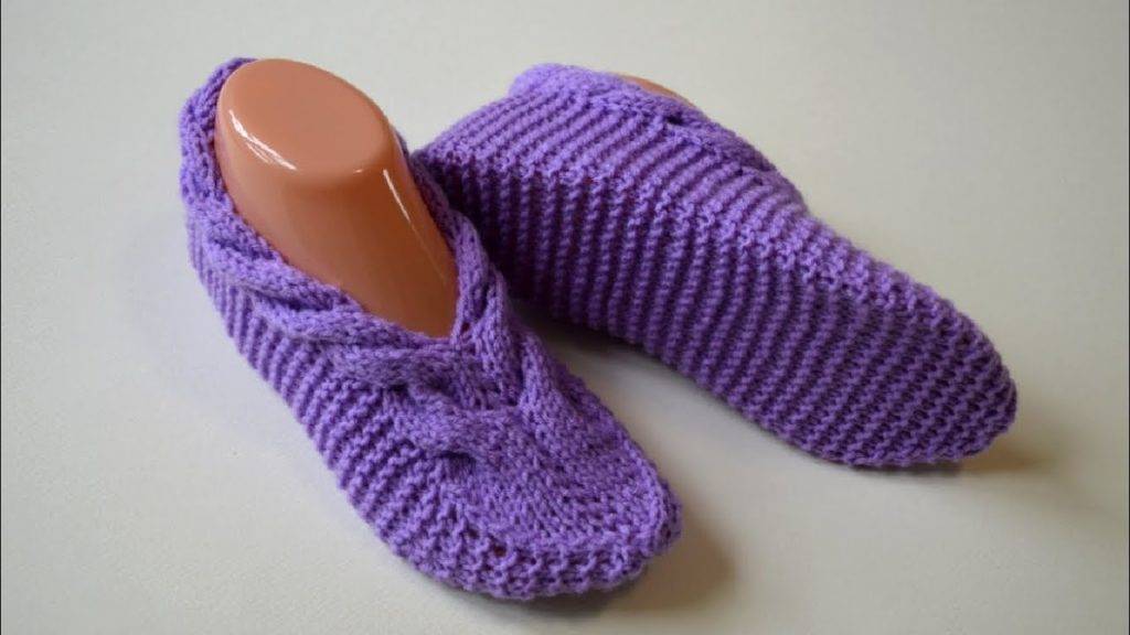 Тапочки-следки спицами с описанием: новинки