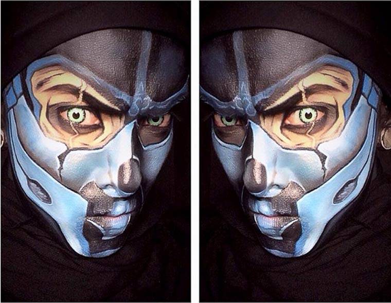 50 scary halloween makeup ideas for men - halloween face paint to try