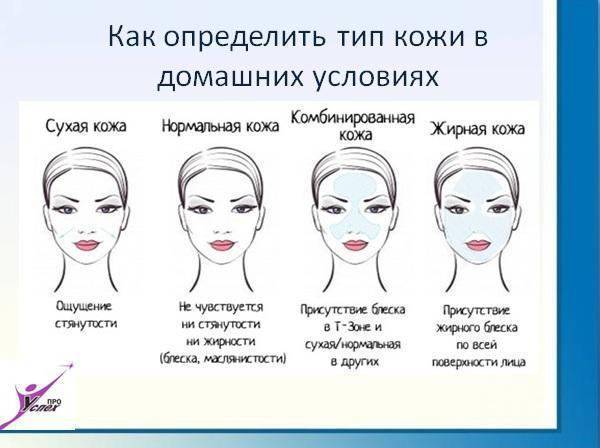 Как определить тип кожи лица в домашних условиях