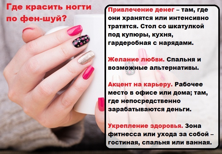 Маникюр по фен шуй: значение пальцев, сочетание цветов, фото