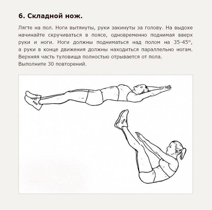 Упражнение книжка на пресс: техника выполнения, видео