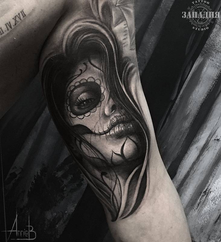 Тату блэк энд грей- особенности и эскизы татуировок black&grey