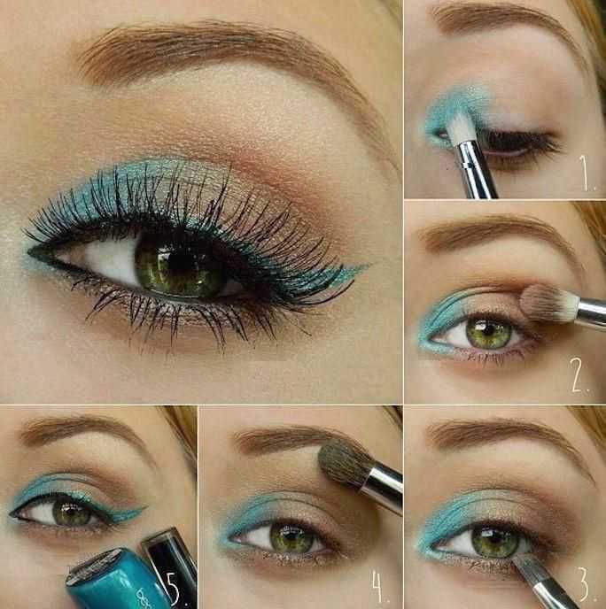 Макияж для зеленых глаз под разный цвет волос, дневной и вечерний make up