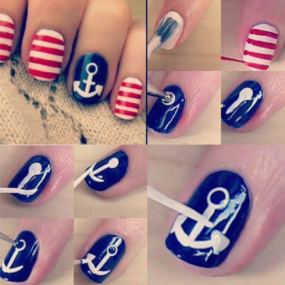Морской маникюр, оригинальные идеи nail art
