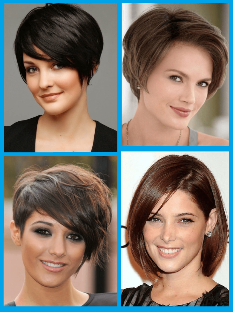 Стрижки для круглого лица 2023: короткие и средние, с челкой, 50 фото