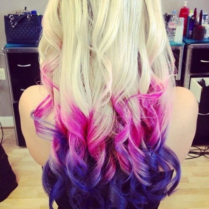 Окрашивание кончиков волос омбре (балаяж, dip dye)